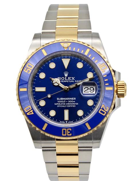 new rolex submariner two tone blue|Rolex 2 tone submariner price.